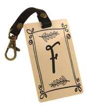 Load image into Gallery viewer, Deluxe luggage tag - Rustic Design Personalized Initial