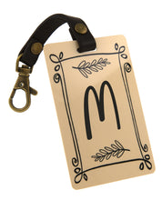 Load image into Gallery viewer, Deluxe luggage tag - Rustic Design Personalized Initial